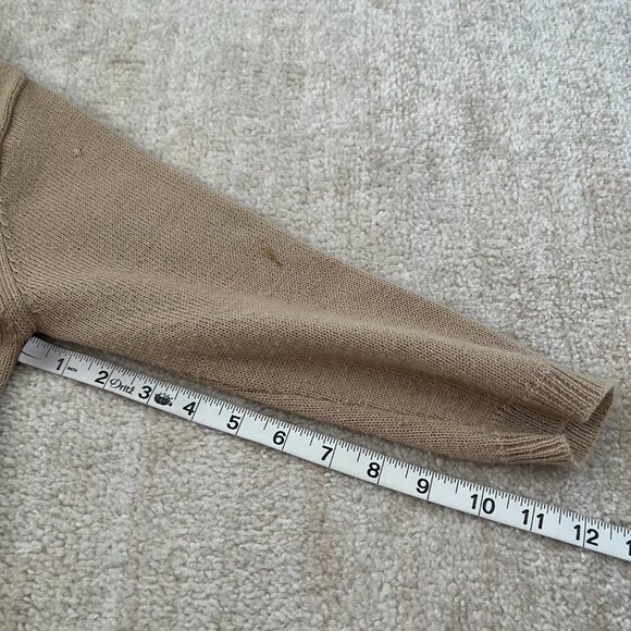 Forever 21 Chunky Cable Knit Tan Cardigan Sweater S - Picture 7 of 10